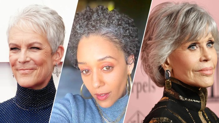 Hairstyles for gray hair